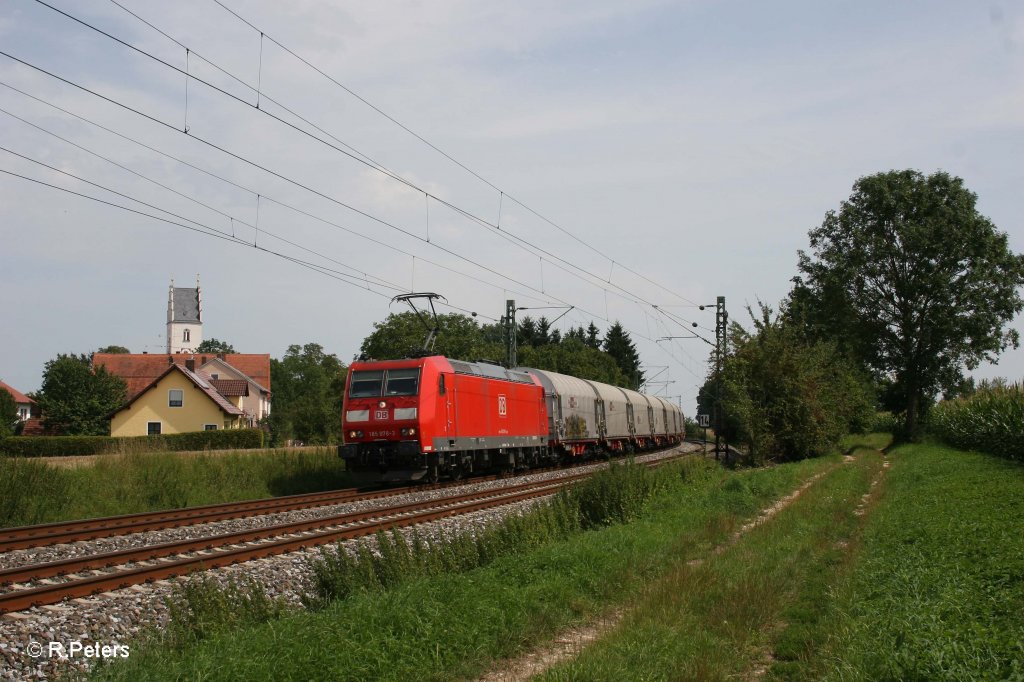 185 078-3 mit Stahlzug bei Moosham. 03.08.11