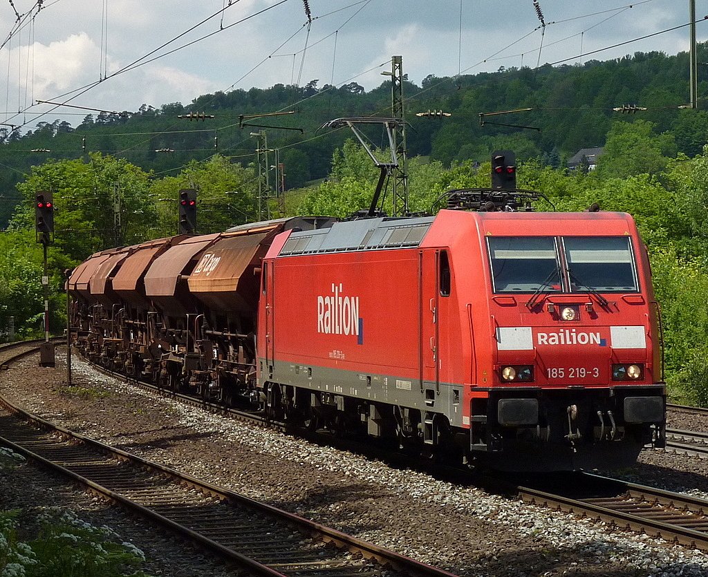 185 219-3 mit Gterzug am 07.06.10 in Jossa