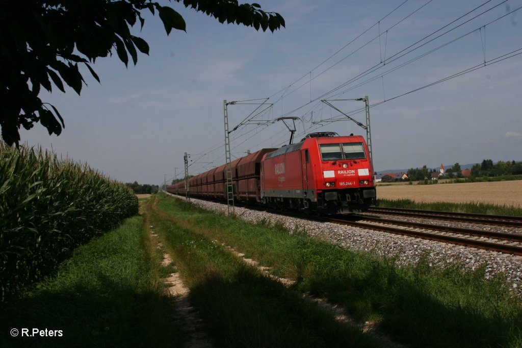 185 244-1 mit Kohlebunker bei Moosham. 03.08.11