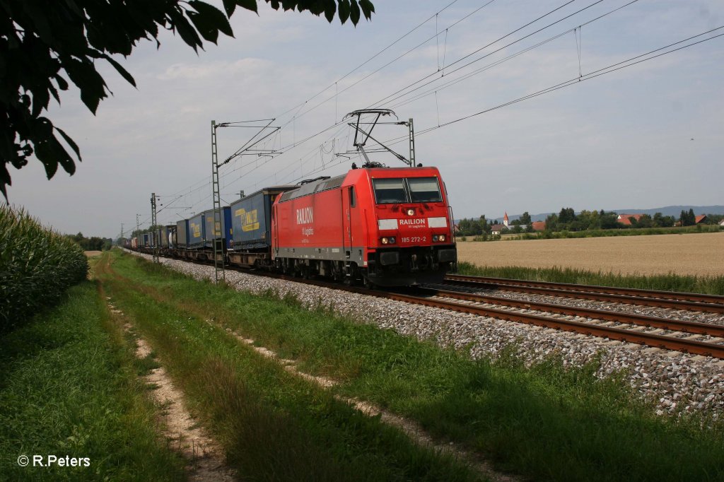 185 272-2 mit LKW-Walter bei Moosham. 03.08.11