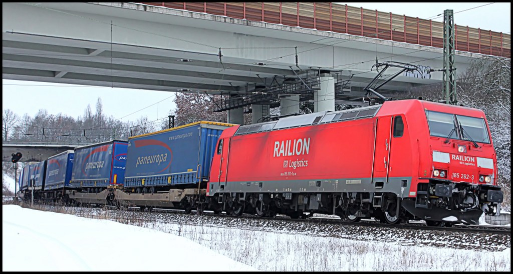 185 282 mit PanEurpoazug am 24.02.13 in Gtzenhof