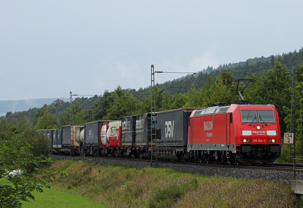 185 304 mit Gterzug am 12.09.12 in Haunetal Rothenkirchen