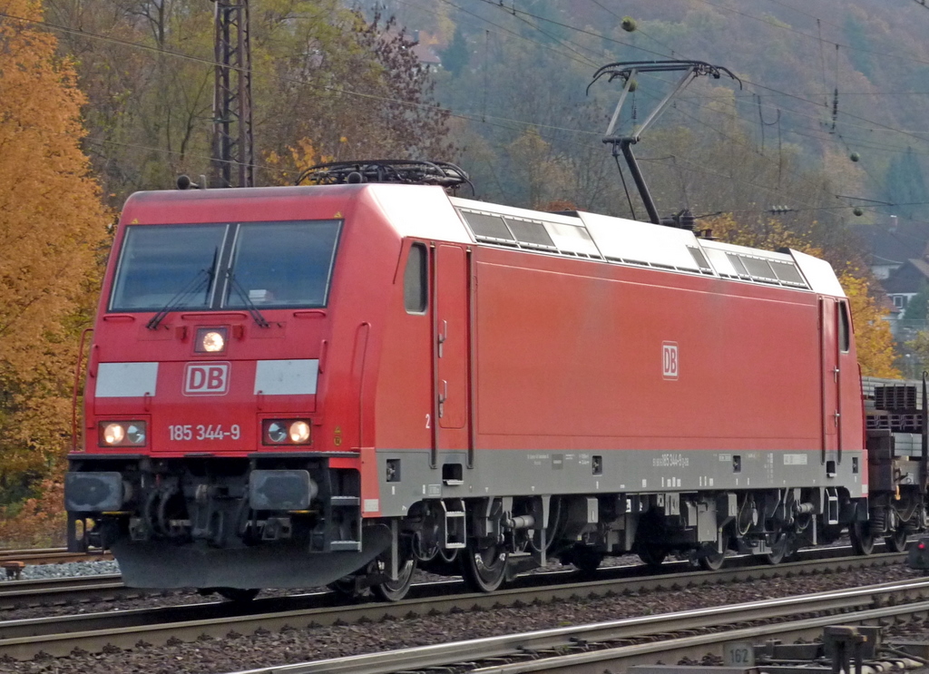 185 344-9 mit Gterzug am 01.11.10 in Gemnden. Gru an den Tf!