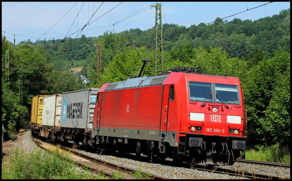 185 360 mit Containerzug am 07.07.13 in Jossa