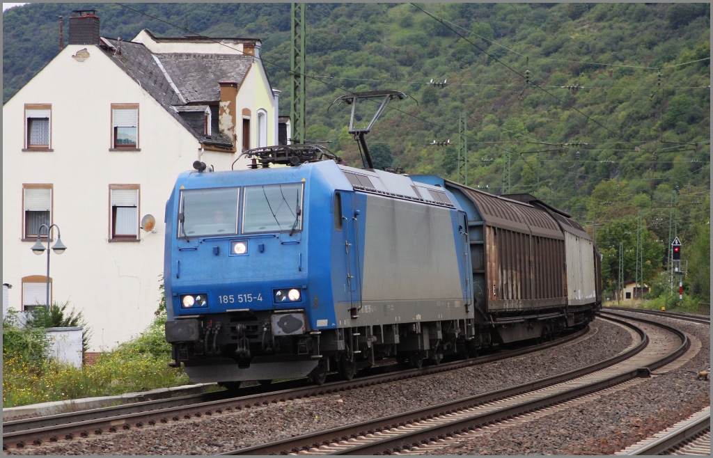 185 515 durchfuhr am 30.08.11 Kamp Bornhofen in Richtung Sden