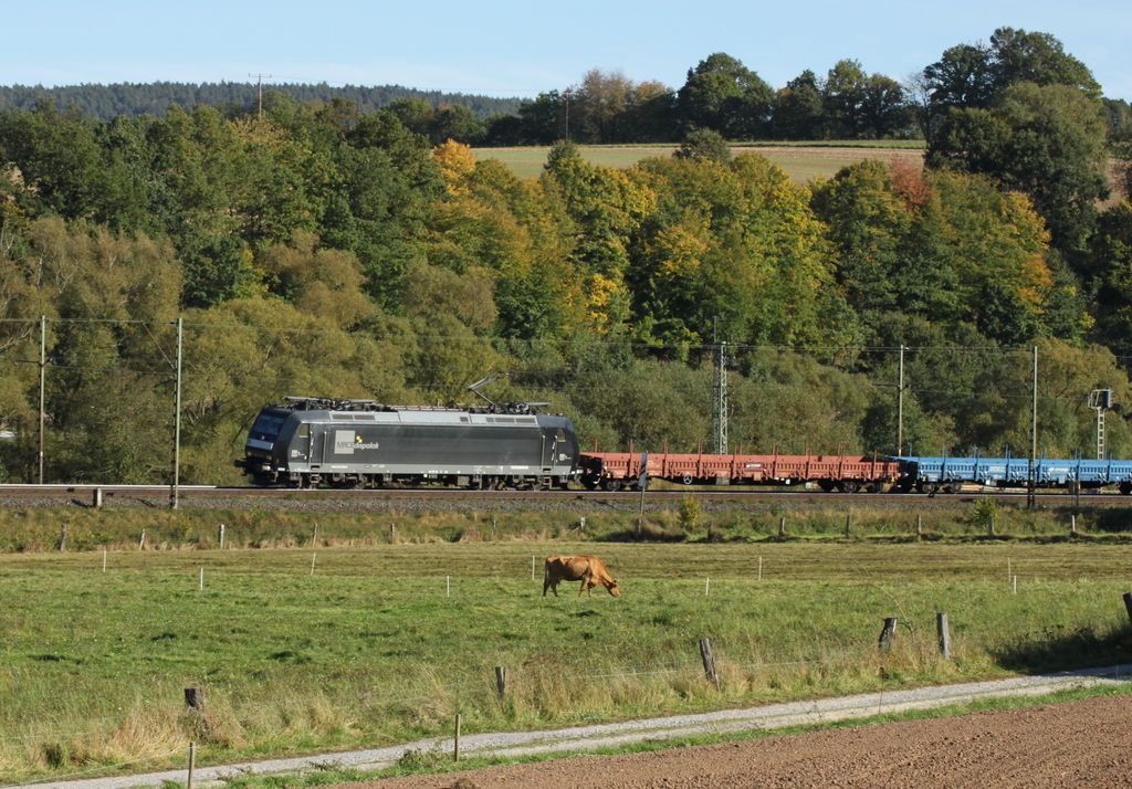 185 556 mit Gterzug am 30.09.12 bei Hermannspiegel