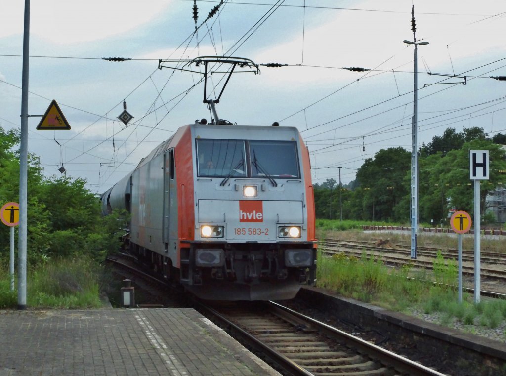 185 583 mit Braunkohlestaub in Elsterwerda-Biehla, 01.07.2013.