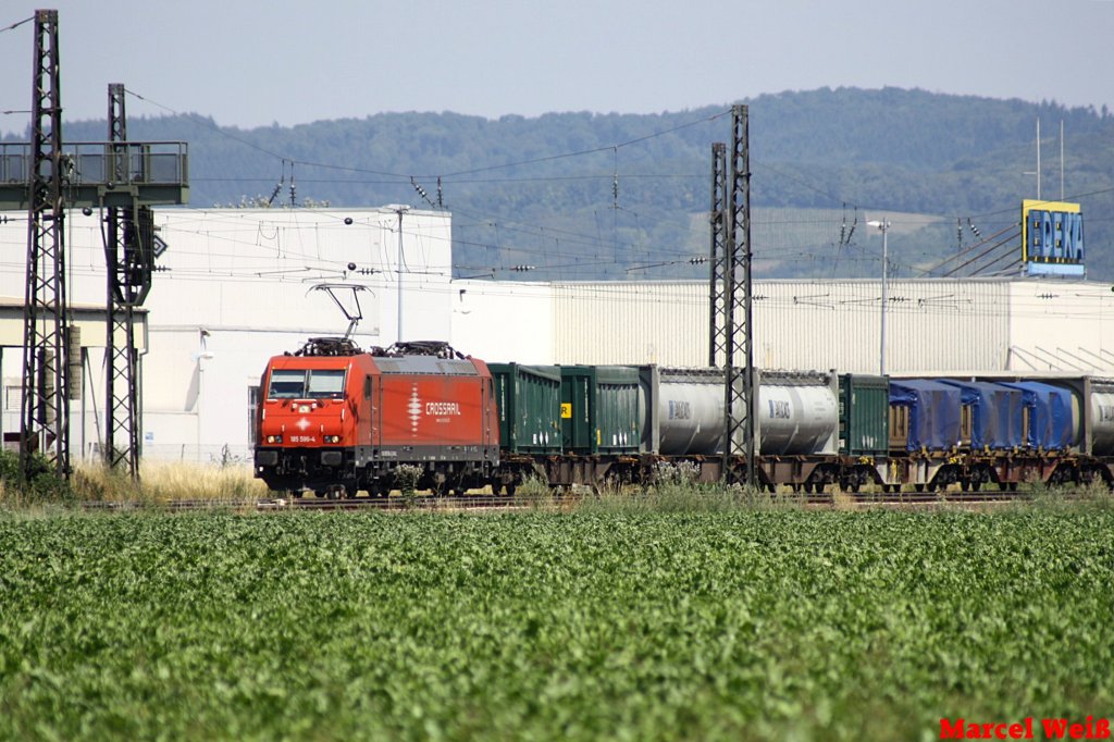 185 596-4 mit Schwerer Last unterwegs