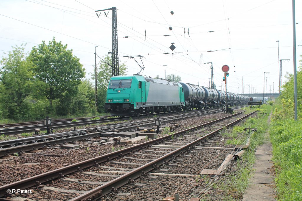 185 609-5 mit Kesselbomber in Regensburg ost. 09.05.13