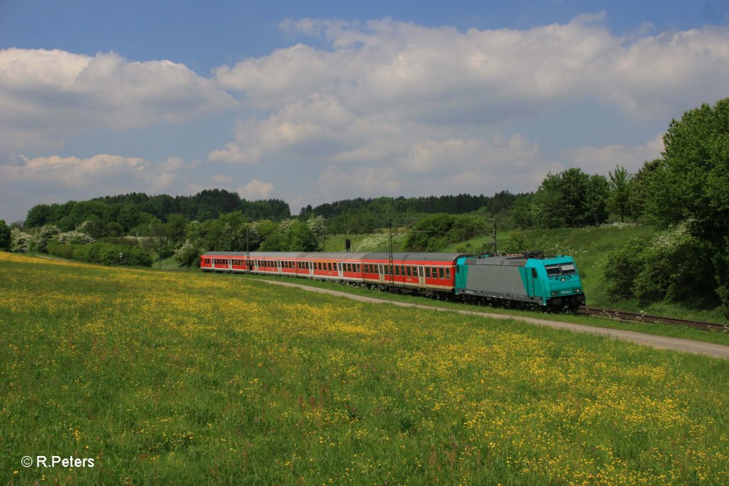 185 634-3 mit S3 39333 Neumarkt(Oberpfalz) bei Plling. 13.05.11