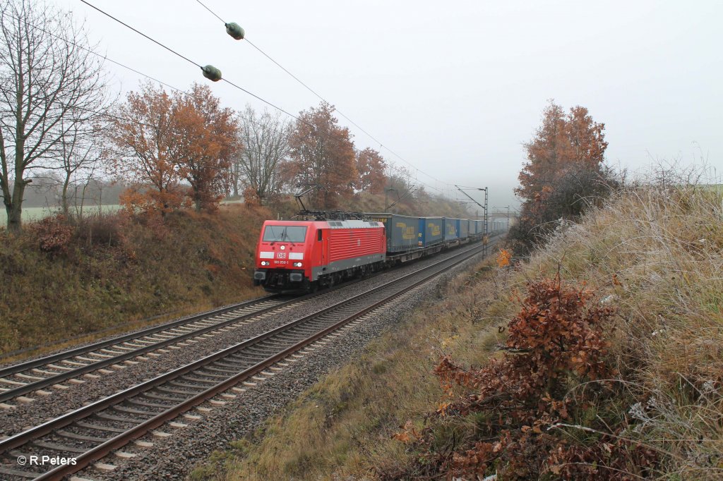 189 058-1 mit dem LKW-Walter bei Dettenhofen. 17.11.12