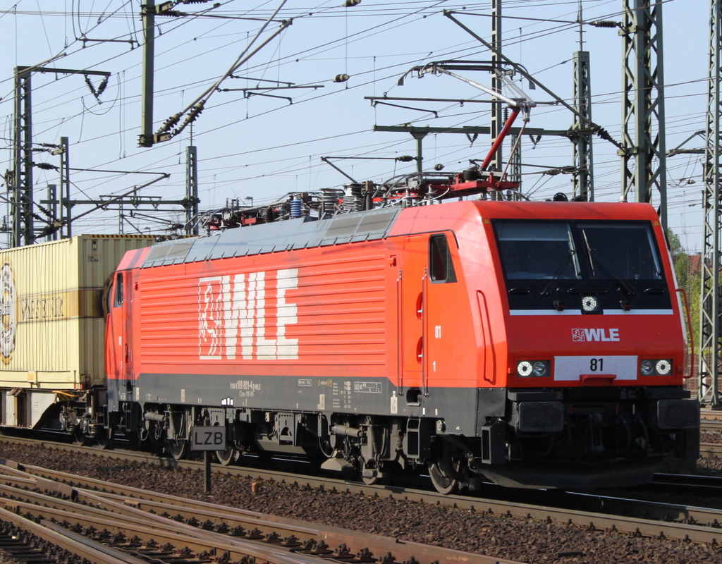 189 801 der WLE am 18.04.11 in Fulda