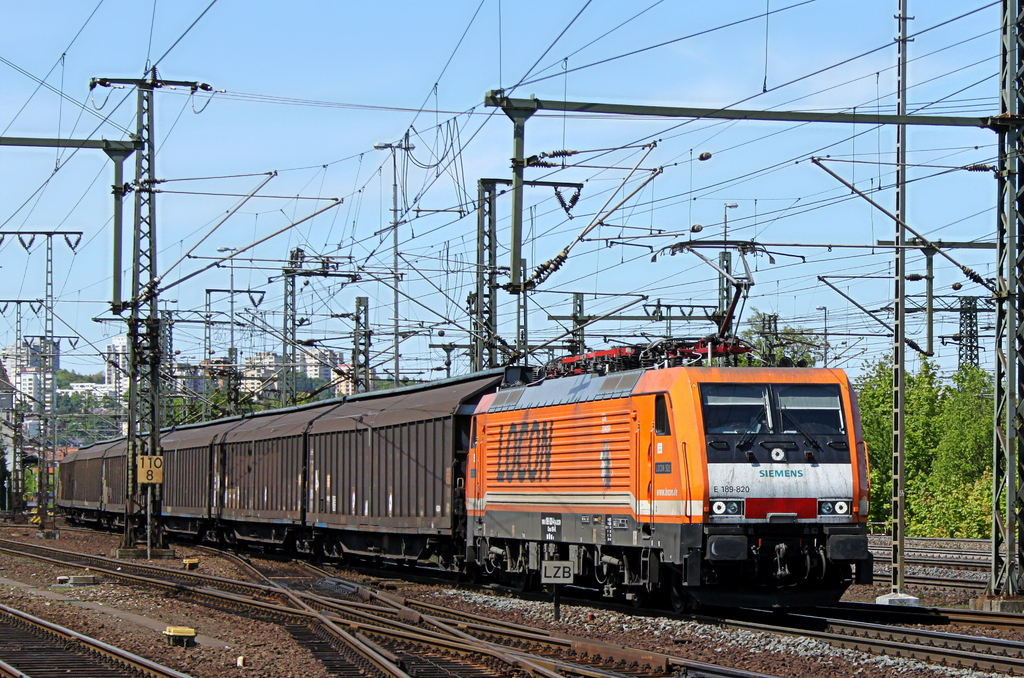 189 820 LOCON 501 mit Gterzug am 17.05.12 in Fulda
