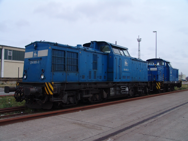 204 005-3+346 020-3 abestellt im Seehafen Rostock(15.01.07)