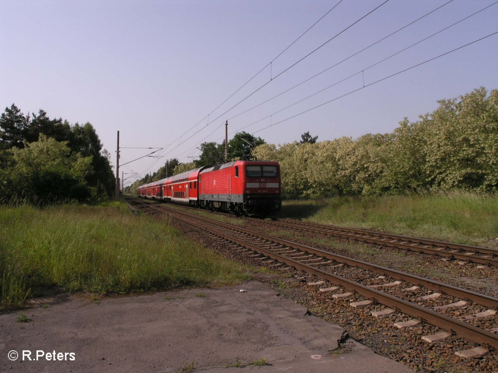 20min spter die Rckleistung als Re1 Magdeburg 112 120-1 . 30.05.08