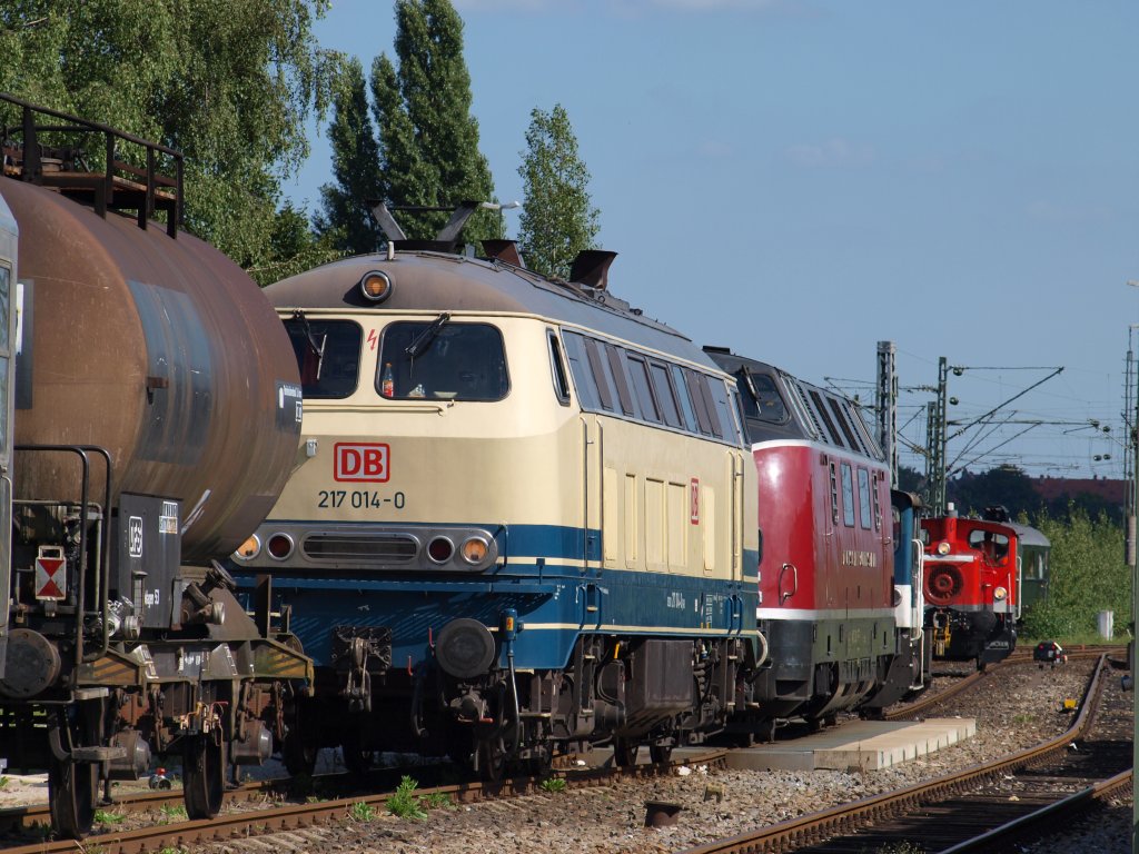 217 014 stand abgestellt in Nrnberg-Gostenhof.