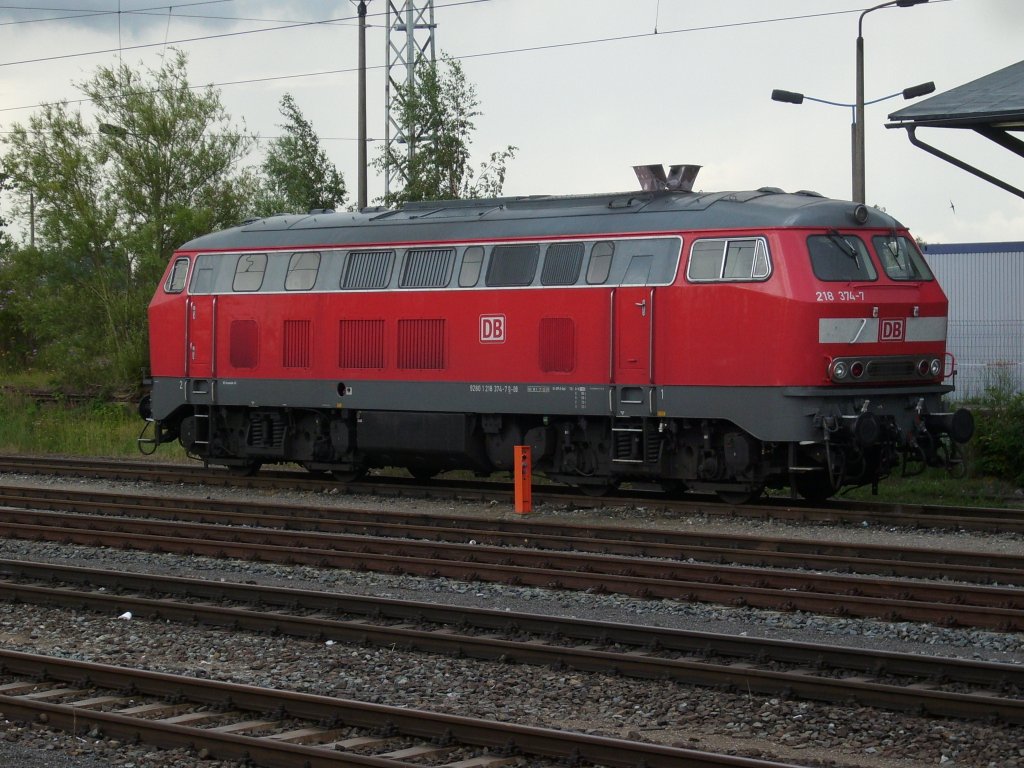 218 374 am 25.Juli 2009 am Gterboden von Stralsund.