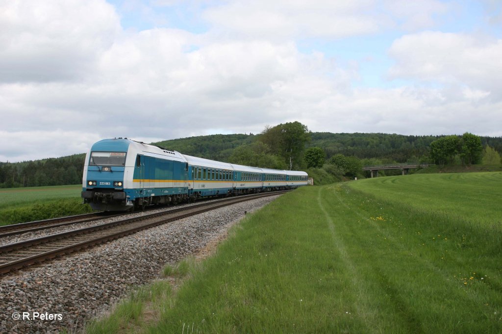 223 063 mit ALX84111 Hof - Mnchen bei Oberteich. 13.05.12