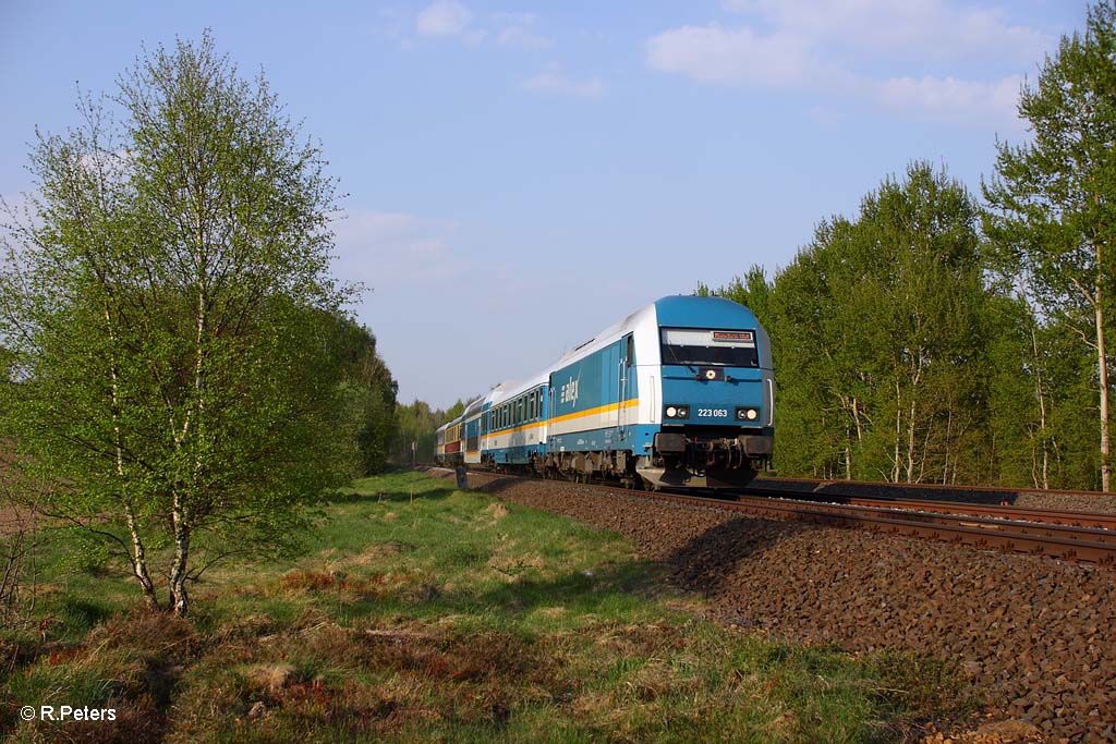 223 063 mit ALX84121 nach Mnchen bei Schnfeld. 24.03.11