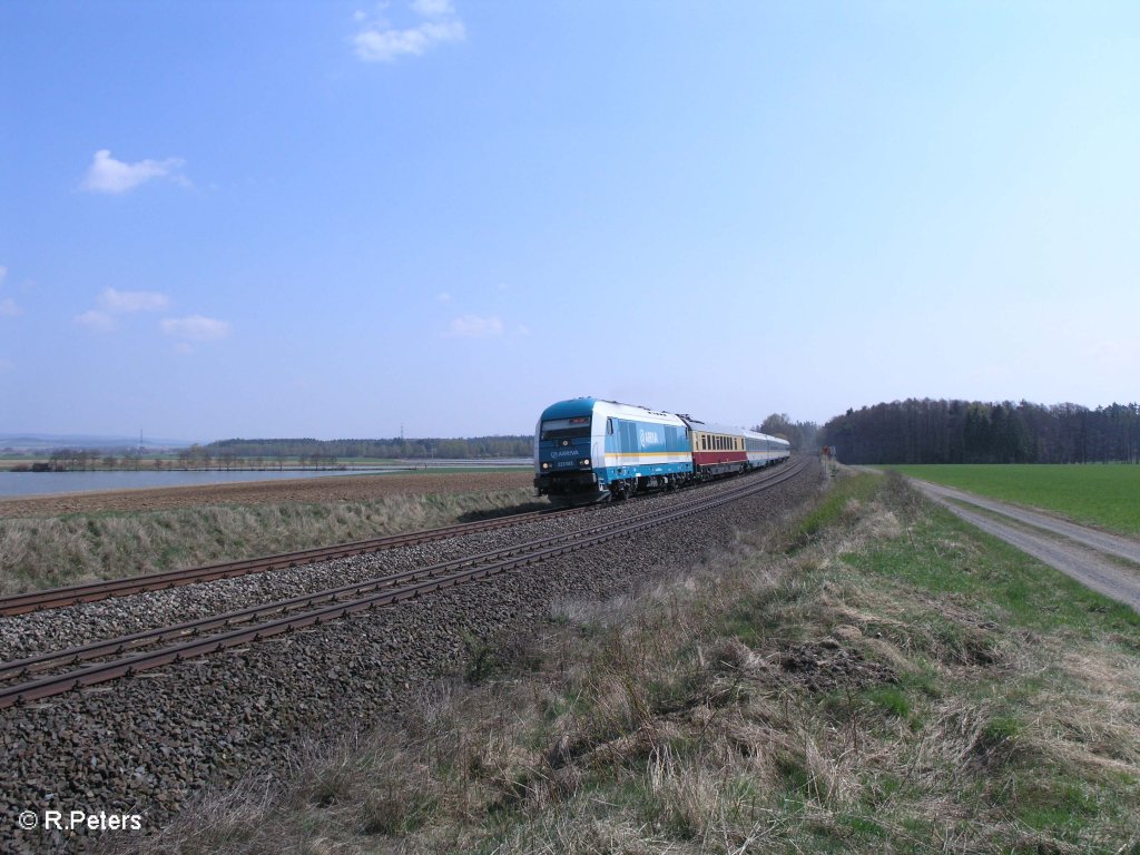 223 065 rollt bei Oberteich als ALX37976 nach Hof. 13.04.09
