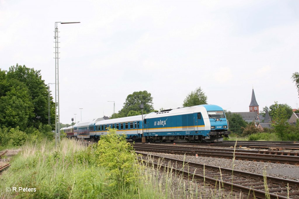 223 067 als ALX84115 Hof - Mnchen in Marktredwitz. 31.05.12