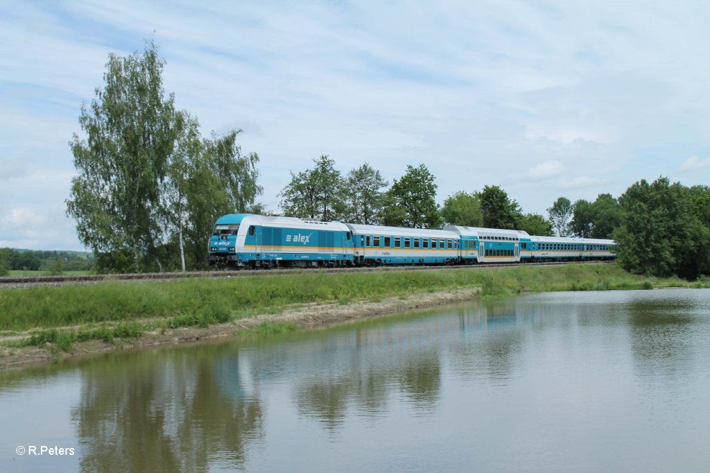 223 067 mit dem ALX84113 Hof  -Mnchen bei Wiesau. 16.06.13