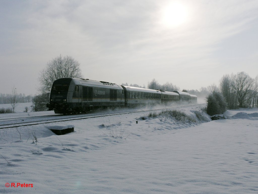 223 067 zieht bei Schnfeld den ALX87006 nach Hof. 3.12.10