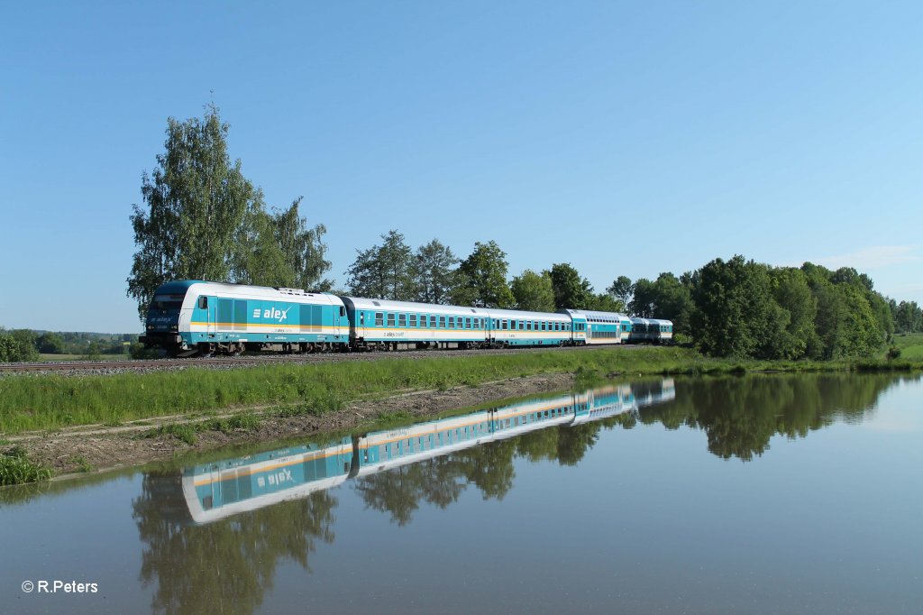 223 068 mit dem ALX84109 Hof - Mnchen sdlich von Wiesau. 06.06.13