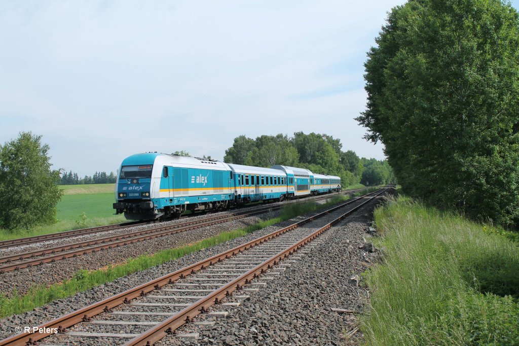 223 068 mit dem ALX84111 Hof - Mnchen bei Schnfeld. 13.06.13