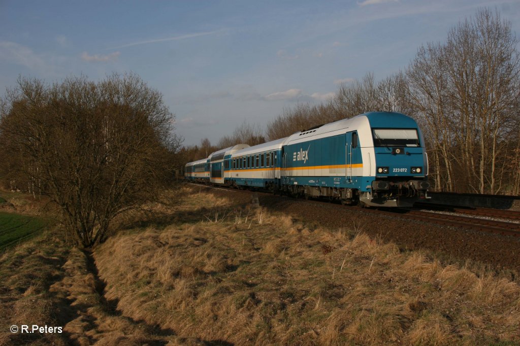 223 072 mit ALX84121 Hof - Mnchen bei Schnfeld. 03.04.12