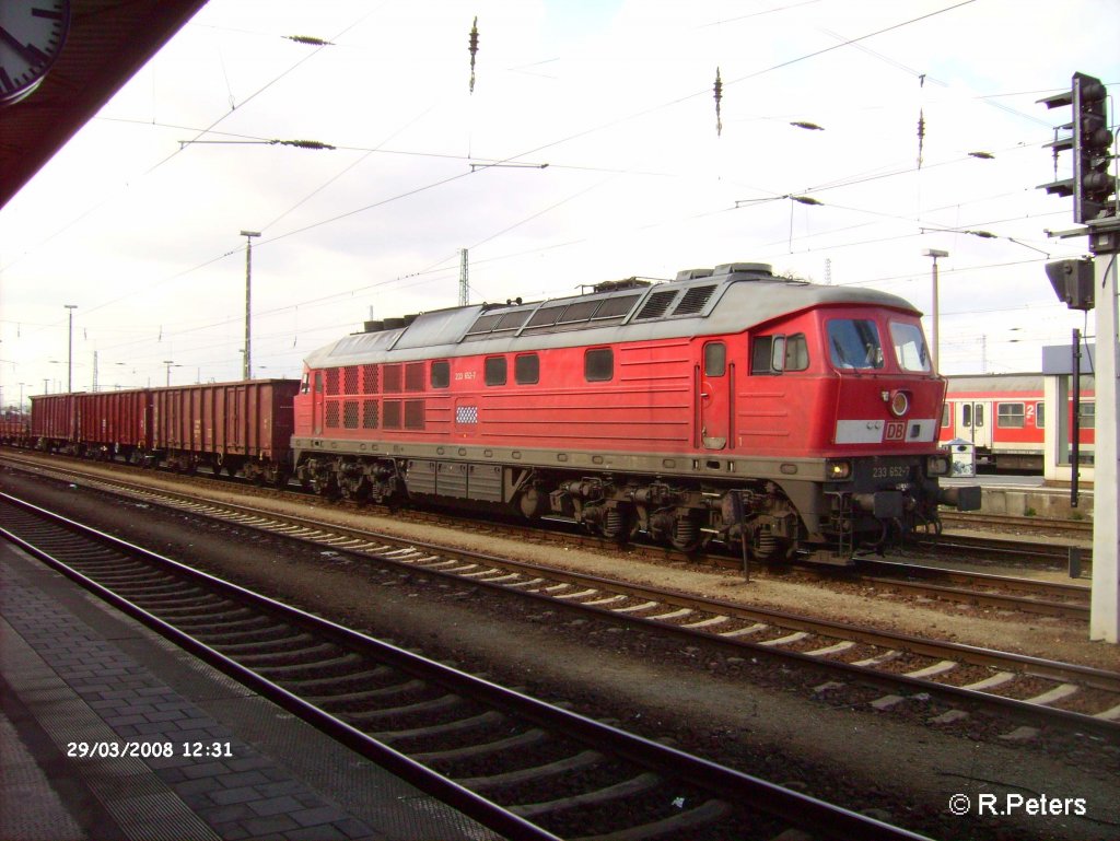 223 652-7 steht in Cottbus mit ein Gterzug nach Polen bereit. 29.03.08