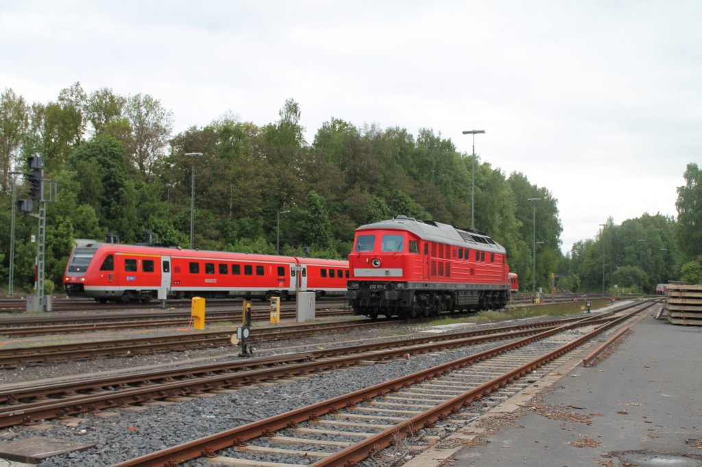 232 117-2 abgestellt in Marktredwitz. 24.05.13