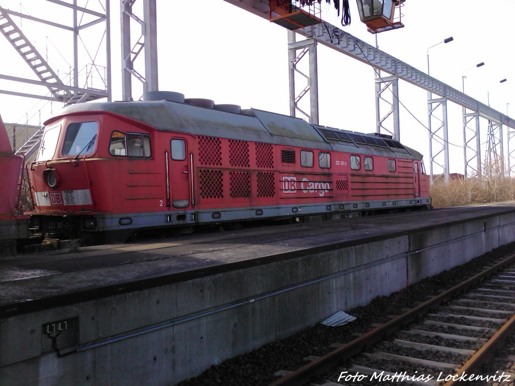 232 301-2 (BW Halle / ex BW Rostock Seehafen)in Mukran am 4.3.13