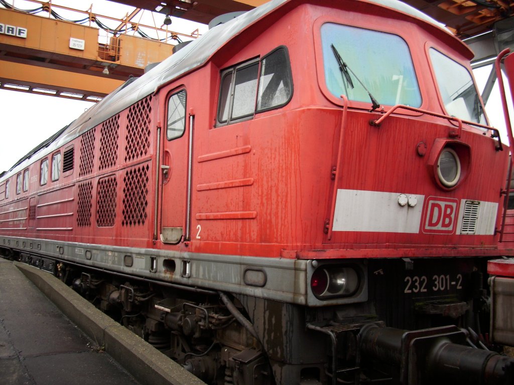 232 301-2 ex.Bh Rostock Seehafen am 24.Januar 2009 in Mukran West.