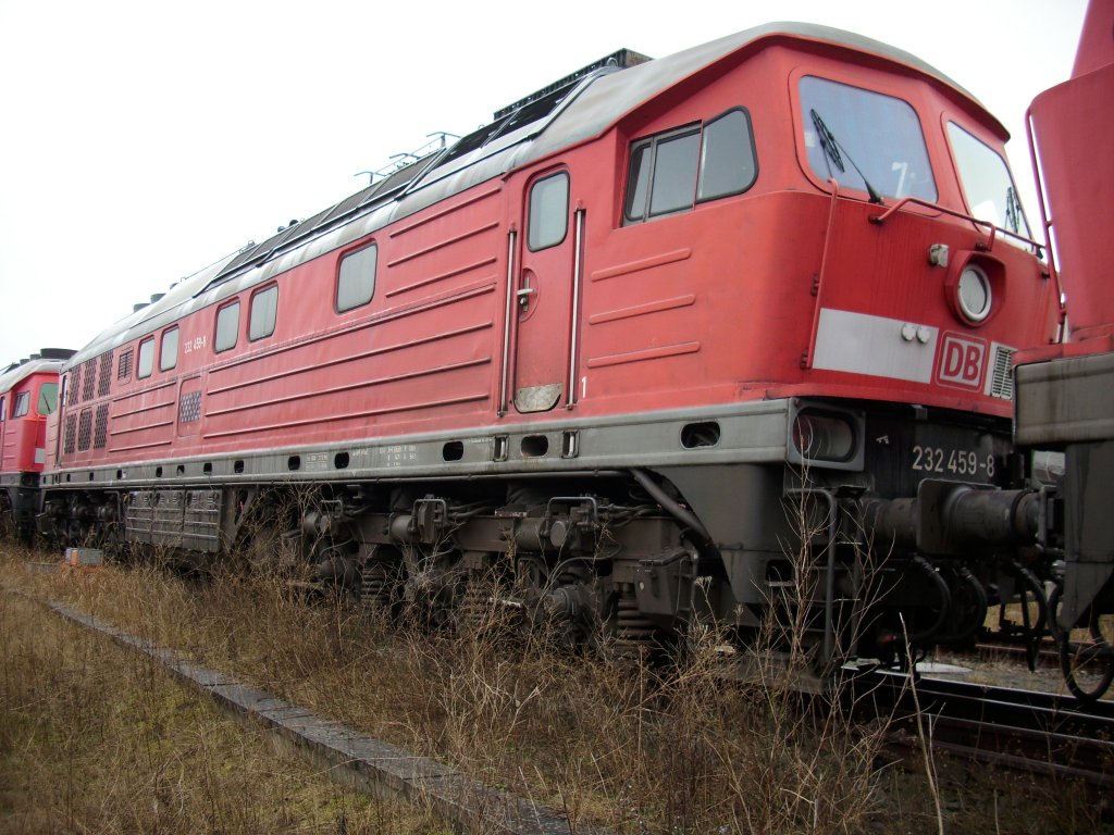 232 459-8 ex.Bh Magdeburg am 24.Januar 2009 in Mukran West.Zur Verschrottung vorgesehen.