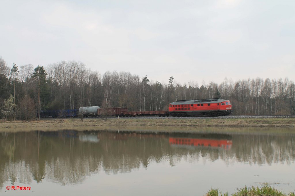 233 176-7 mit umgeleiteten Gz von NN - Cheb sdlich von Wiesau. 22.04.13