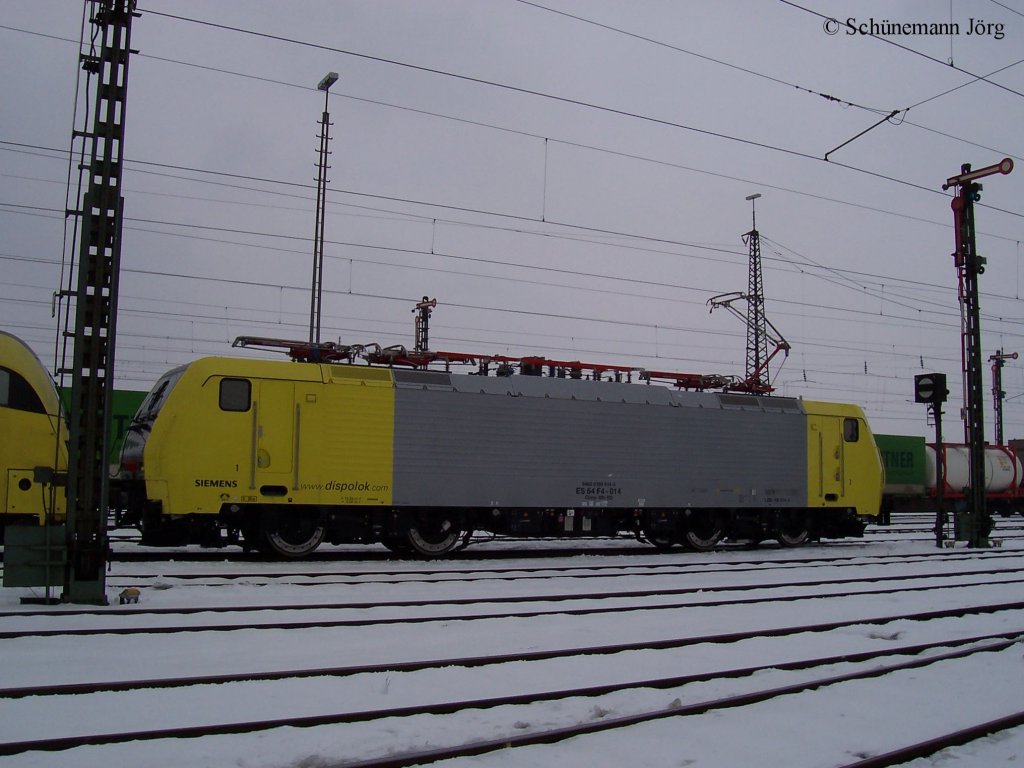 26.02.2005 in Mnchen Ost Rangierbahnhof die ES 64 F$ - 014  189 914