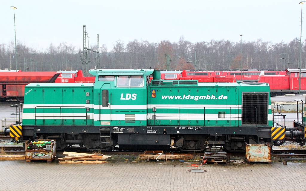 293 501-3 der LDS/Lok 3 war die dritte im Bunde der LDS Loks die in Maschen abgestellt stand. 7.1.12