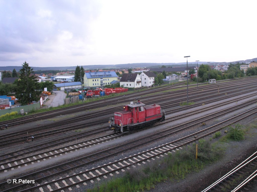 363 651-1 beim Umsetzten in Schwandorf. 26.05.10