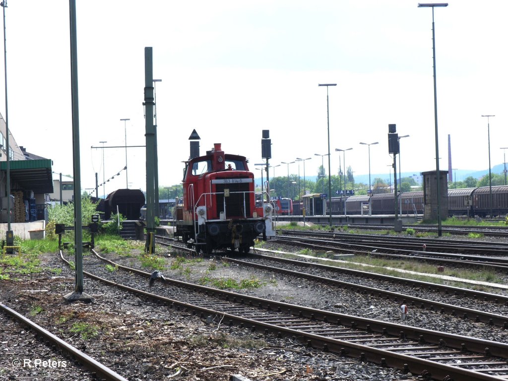 363 814-5 abgestellt in Marktredwitz. 22.05.10