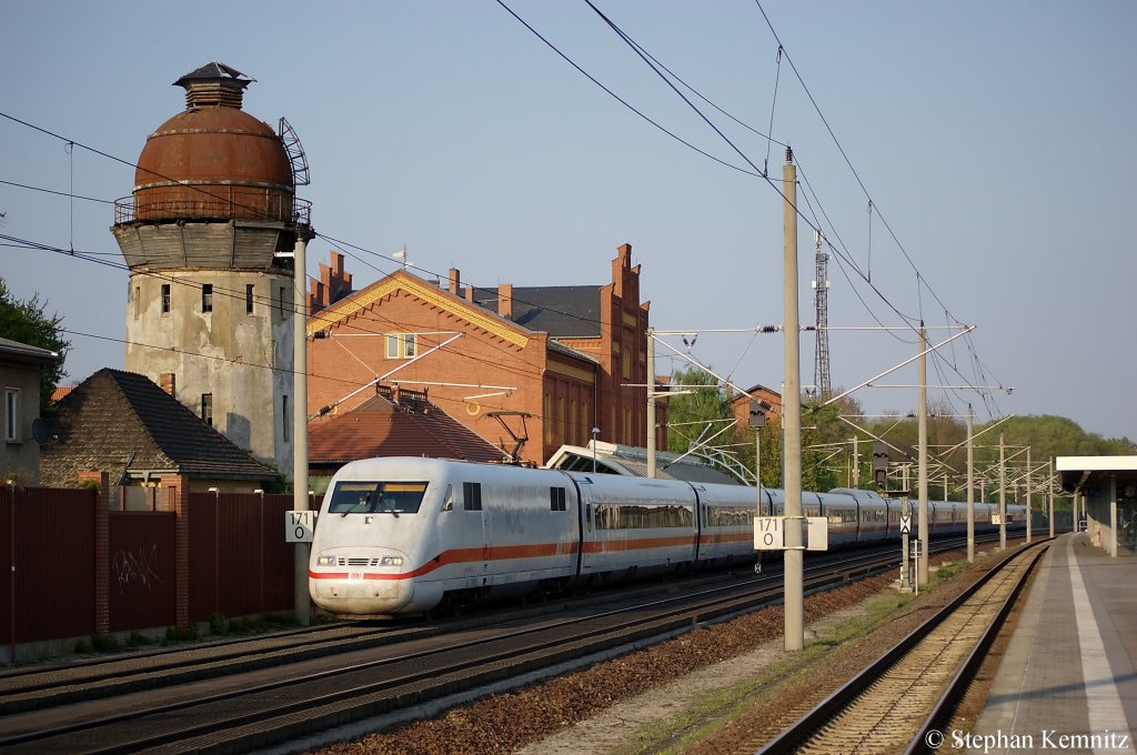 401 556-6  Heppenheim/Bergstrae  als ICE 2517 von Berlin Hbf(tief) nach Karlsruhe Hbf in Rathenow. 22.04.2011