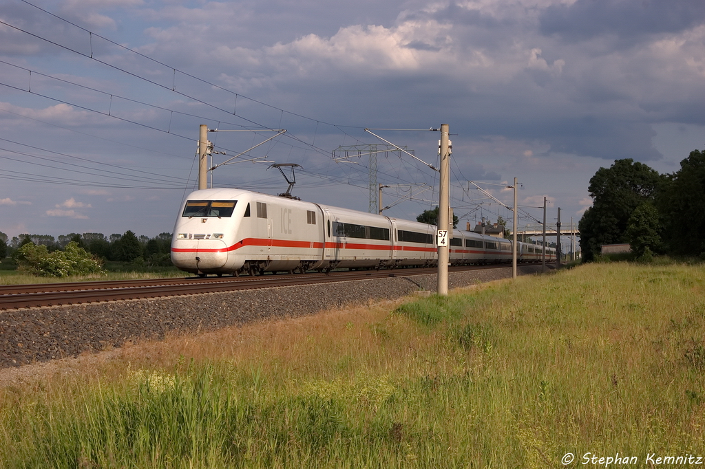 402 034-3  Minden (Westfalen)  wurde wegen der Sperrung der Elbebrcke Hmerten ber Vietznitz umgeleitet und fuhr in Richtung Wittenberge weiter. 11.06.2013