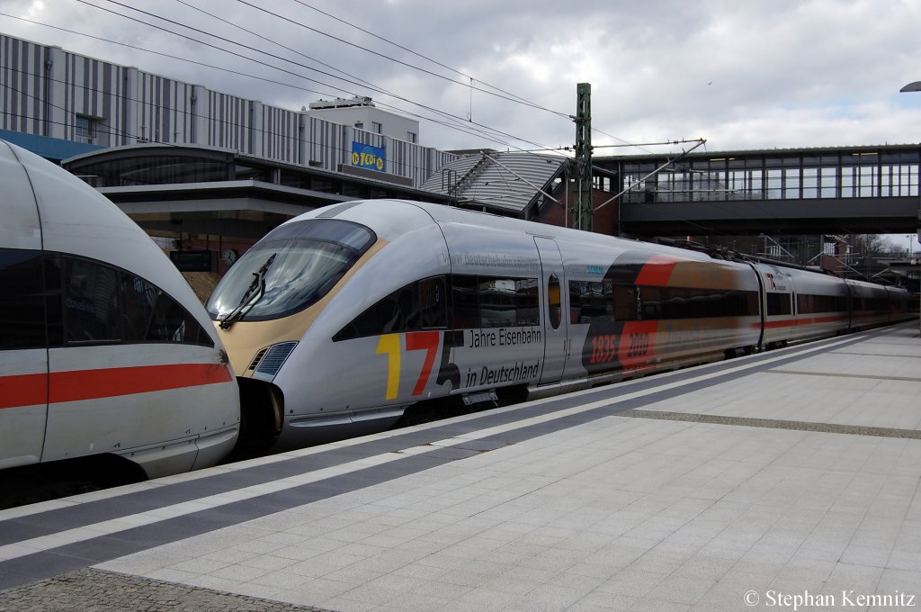 415 522-2  175 Jahre Deutsche Eisenbahn  mit dem ICE 1612 von Mnchen Hbf nach Berlin Gesundbrunnen in Berlin Gesundbrunnen. 26.03.2011