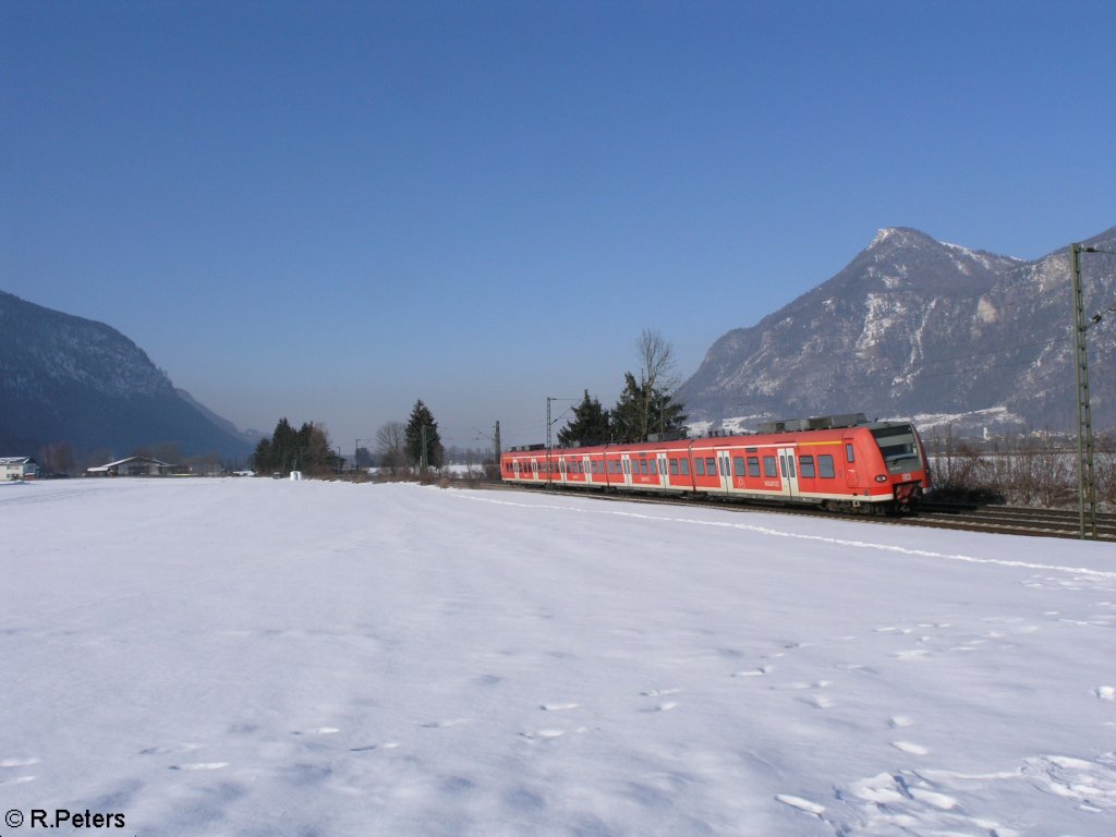 425 126 kommt wieder nach Kufstein zurck,Oberaudorf. 16.02.10