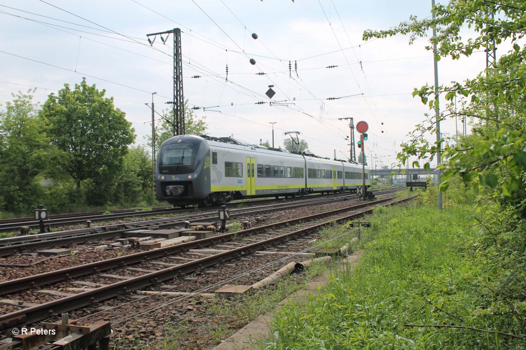 440 407 erreicht Regensburg Ost mit der ag84410 Plattling - Neumarkt(Oberpfalz). 09.05.13