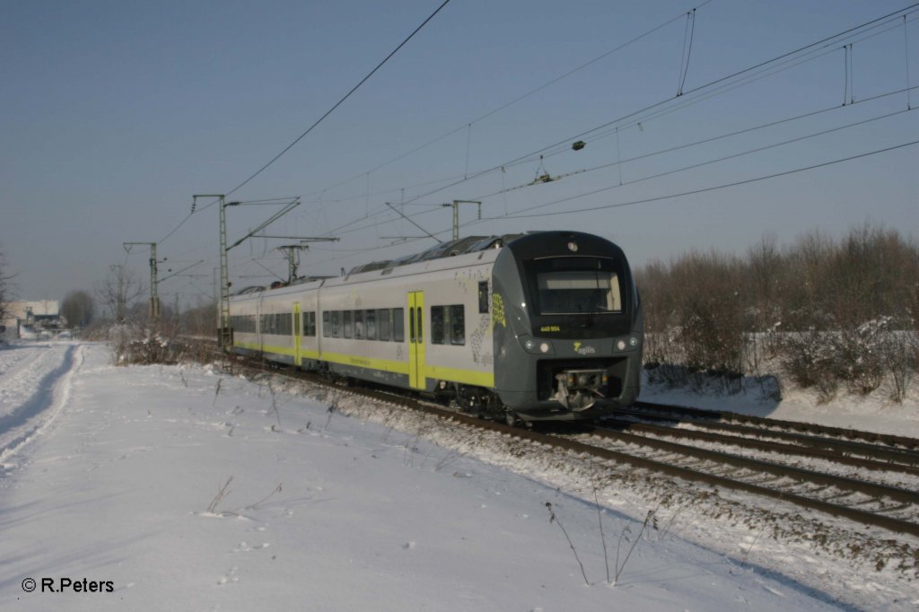 440 904 als AG84317 nach Landshut bei Obertraubling. 30.12.10