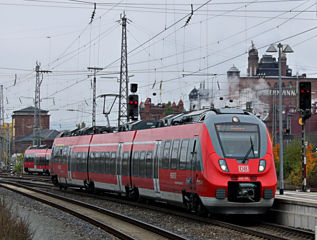 442 106 als RB von Saalfeld am 21.10.12 in Bamberg