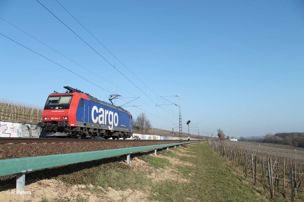 482 024-7 lz bei Hattenheim am Rhein. 05.03.13