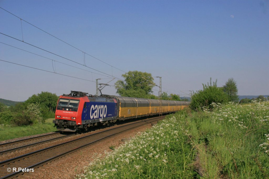 482 034-6 mit BMW-Zug bei Podelwitz. 13.05.11