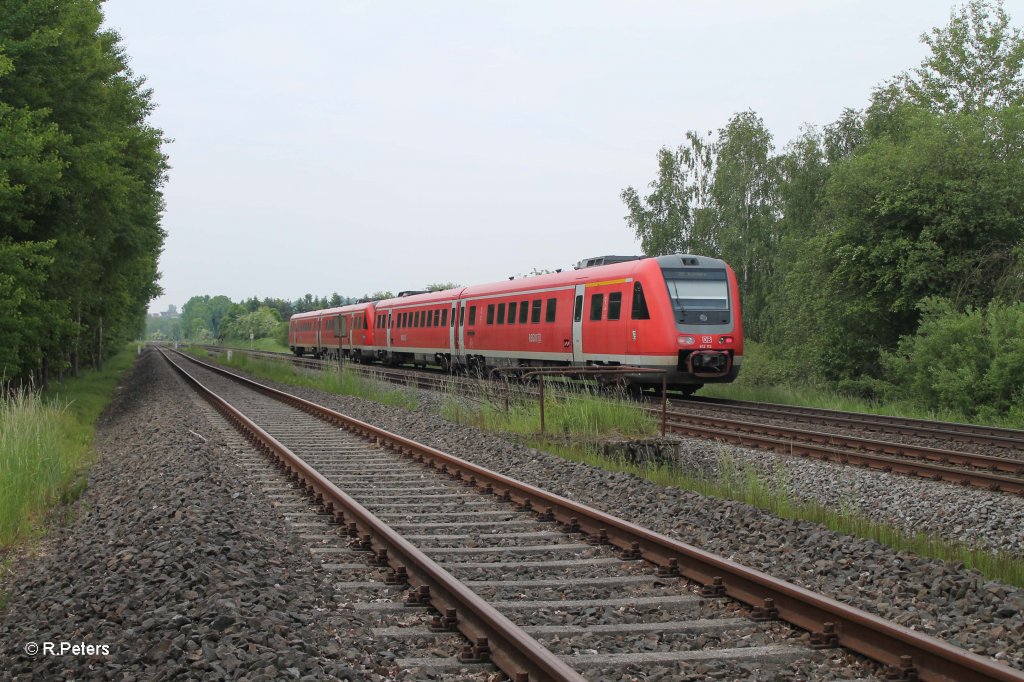 612 059-8 und 113-1 als umleiter IRE 3084 Dresden - Nrnberg bei Schnfeld. 09.06.13